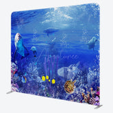 Aperturee - Aperturee Underwater World Coral Fish Square Tension Backdrop